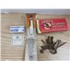 Image 5 : (2) Wooden Cigar Boxes of Collectables, Cork Screws, Skeleton Key and More