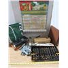 Image 1 : Box of Collectables, Printing Blocks, Cork Screws, and Shelf Brackets