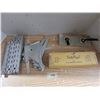 Image 2 : Box of Collectables, Printing Blocks, Cork Screws, and Shelf Brackets