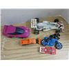 Image 4 : Box of Toys (Trucks, Cars, Marbles, and Etc)