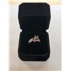 Image 1 : NEW Platinum Plated 1.0tcw Double Heart Ring