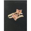 Image 3 : NEW Platinum Plated 1.0tcw Double Heart Ring