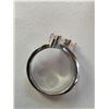 Image 4 : NEW Platinum Plated 1.0tcw Double Heart Ring