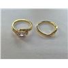 Image 2 : NEW 14K Gold Plated 1.0tcw Trinity Ring Set