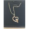 Image 2 : NEW Sterling Silver 0.4ct Heart Necklace