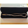 Image 1 : NEW 18K Gold Plated Princess Tennis Necklace