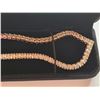 Image 3 : NEW 18K Gold Plated Princess Tennis Necklace