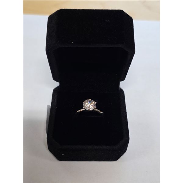 NEW Sterling Silver 2.0ct Solitaire Ring