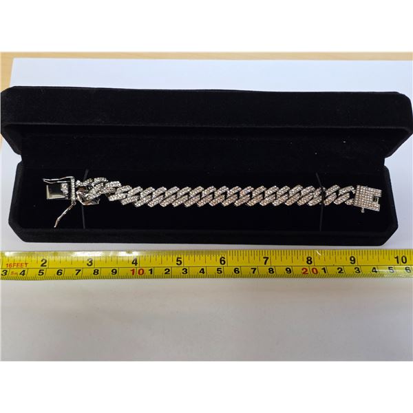 NEW Platinum Plated Cuban Link Bracelet