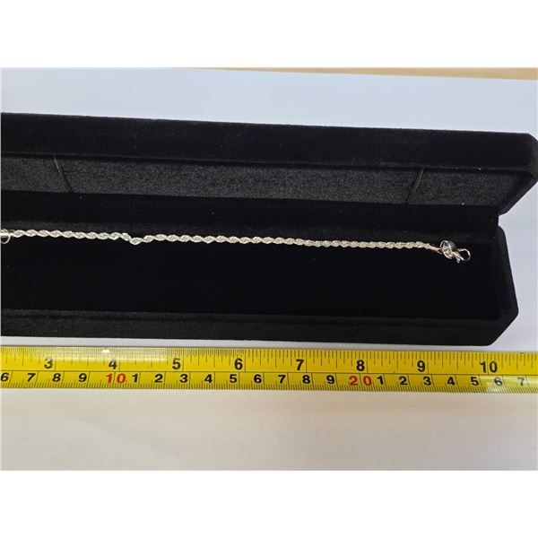 NEW Sterling Silver 3.0mm Twisted Rope Bracelet