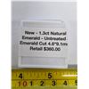 Image 3 : New - 1.3ct Natural Emerald - Retail $360.00
