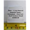 Image 3 : New - 11.4ct Natural Imperial Topaz - Retail $1600.00