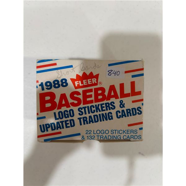 1988 Fleer Baseball Updated Trading Cards