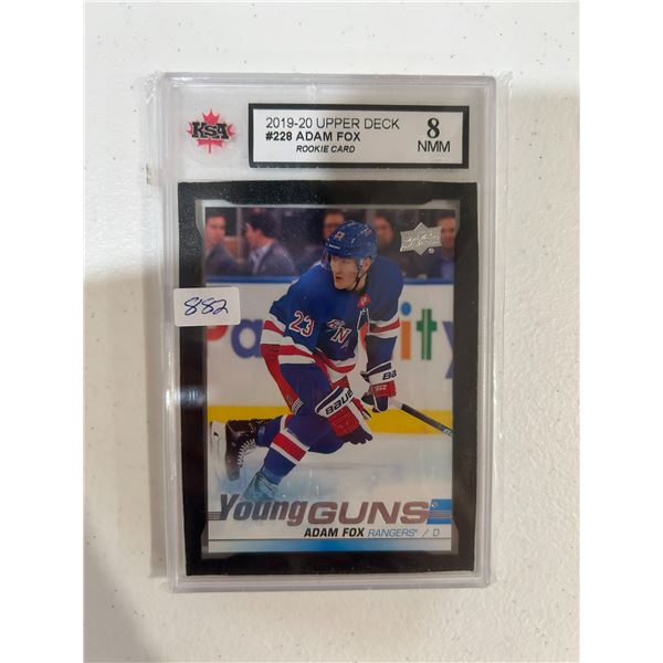 Adam Fox - Young Guns Rookie Card - Graded Near Mint / Mint