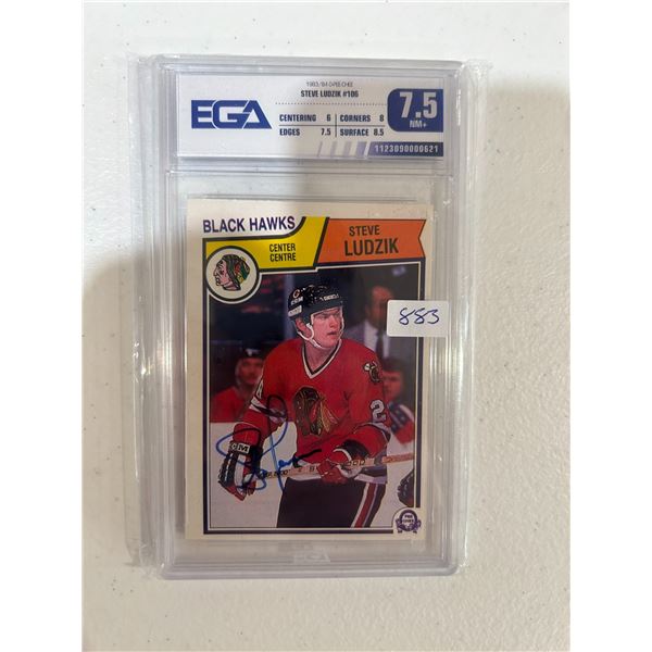 Steve Ludzik - On Card Autographed Card - Graded Near Mint+