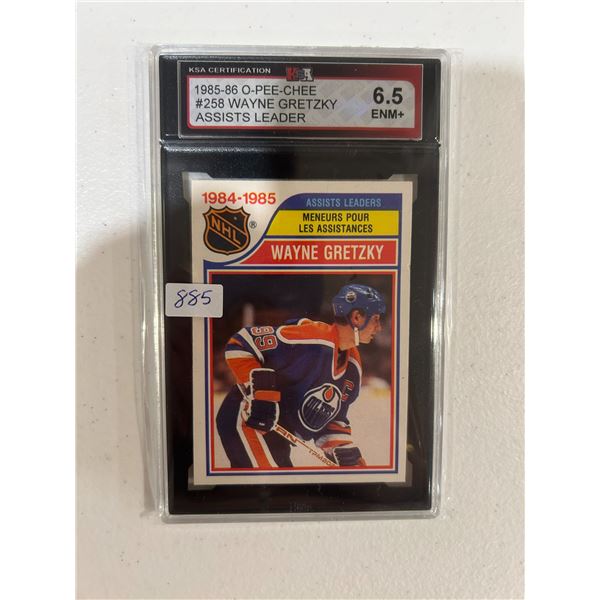 Wayne Gretzky - 1985-86 Assist Leader - Graded Excellent/Mint+
