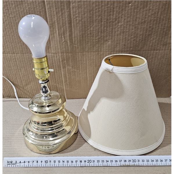 Brass Coloured Table Lamp w/ Shade
