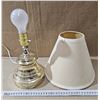 Image 1 : Brass Coloured Table Lamp w/ Shade