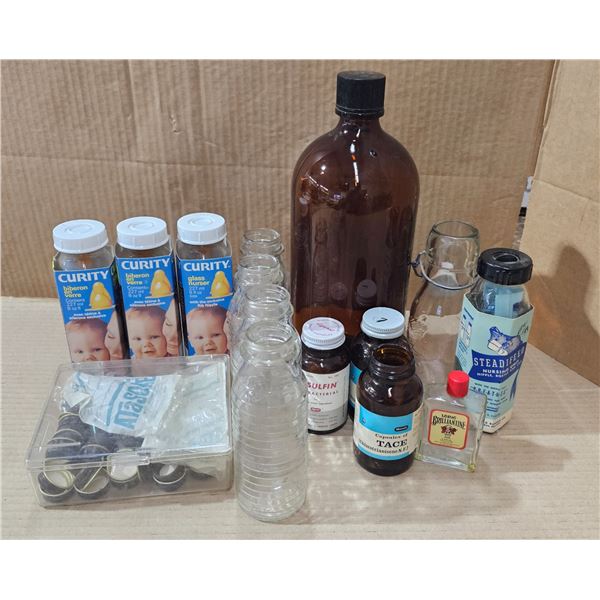 Vintage Pharmacy/Baby Glass Bottle Lot