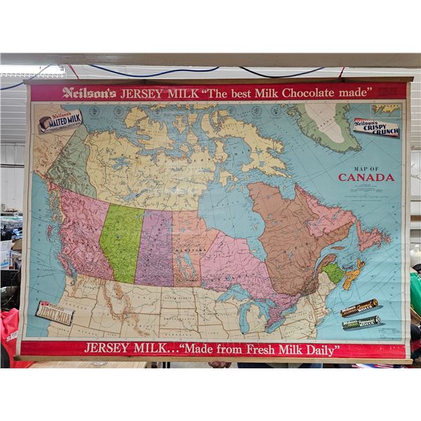 Vintage Neilson’s Map of Canada 42x58”