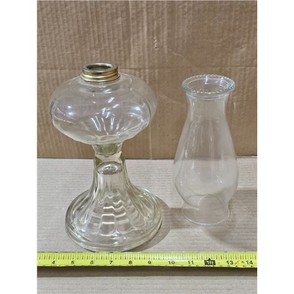No. 2 Glass Oil Lamp Base (no burner) & Chimney