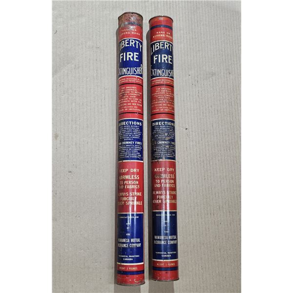 (2) Antique Liberty Fire Extinguishers