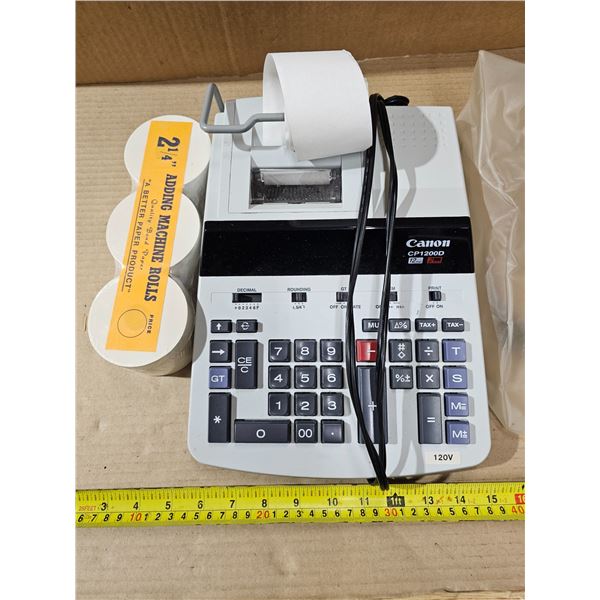 Canon Adding Machine w/ Unopened 3pk of Printer Rolls