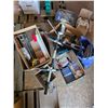 Image 1 : Pallet of misc items, hardware, pull up bar, light bulbs