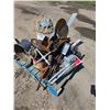 Image 1 : Pallet of saws, scrap, rim, misc items