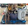 Image 3 : Pallet of saws, scrap, rim, misc items