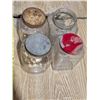 Image 3 : 4 vintage glass jars