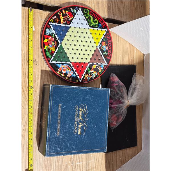 Vintage board games- checkers and Chinese checkers