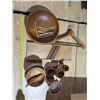 Image 1 : Vintage wood items, bowls, cabbage slicer