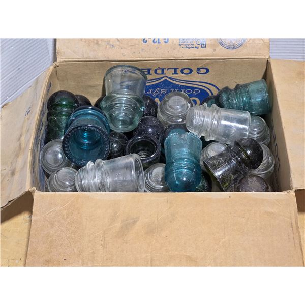 Various glass insulators
