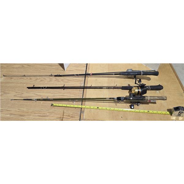 3 vintage fishing rods