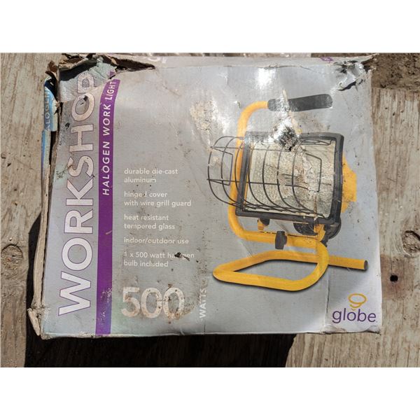500W halogen worklight, unassembled in original box
