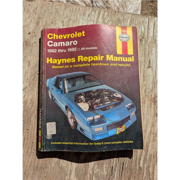 Haynes automotive repair manual- Chevrolet Camaro, 1982-1992