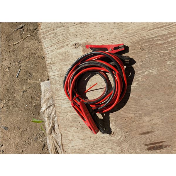 1 set booster cables, needs repair at one end