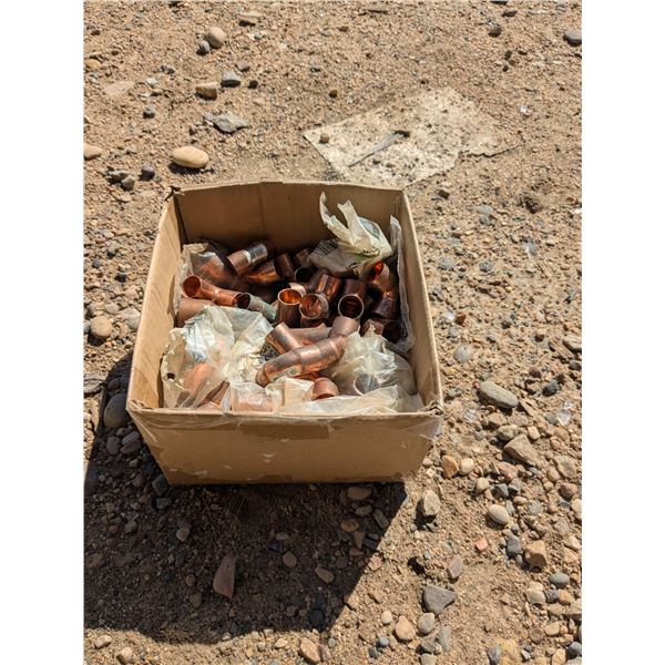 7"x7"x4" box of 1/2" copper fittings