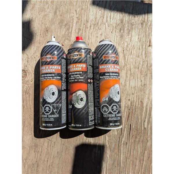 3 cans of brake and parts cleaner %80+