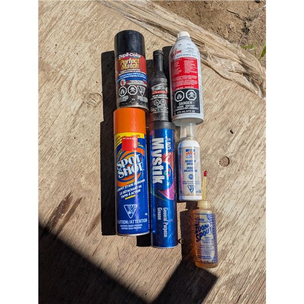 mixed lubes, paint, etc