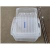 Image 1 : 2 clear totes with lids