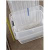 Image 4 : 2 clear totes with lids