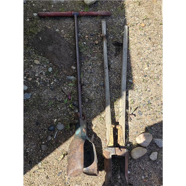 2 post hole augers