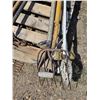 Image 2 : Pallet of various hand tools, pitch forks, hoes