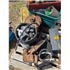 Image 1 : Pallet of tools and hardware, tool belt, vehicle belts, extension cord