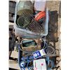 Image 3 : Pallet of tools and hardware, tool belt, vehicle belts, extension cord