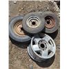Image 1 : Misc tires and rim- sizes vary- 5.30-12