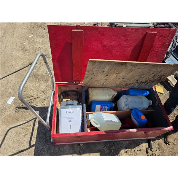 Gas auger with blades and storage chest- 4ft L