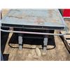 Image 5 : Home made shop table with large wheels- 48" by 50" by 33"H